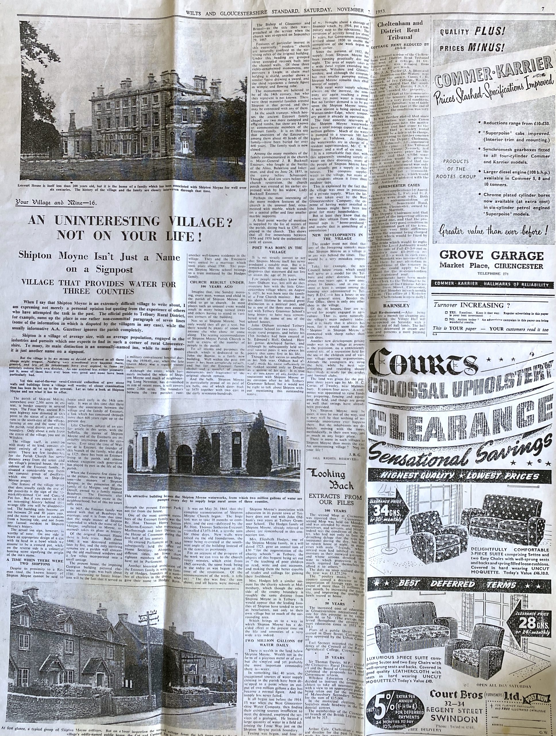 Wilts And Gloucestershire Standard Saturday, November 7, 1953